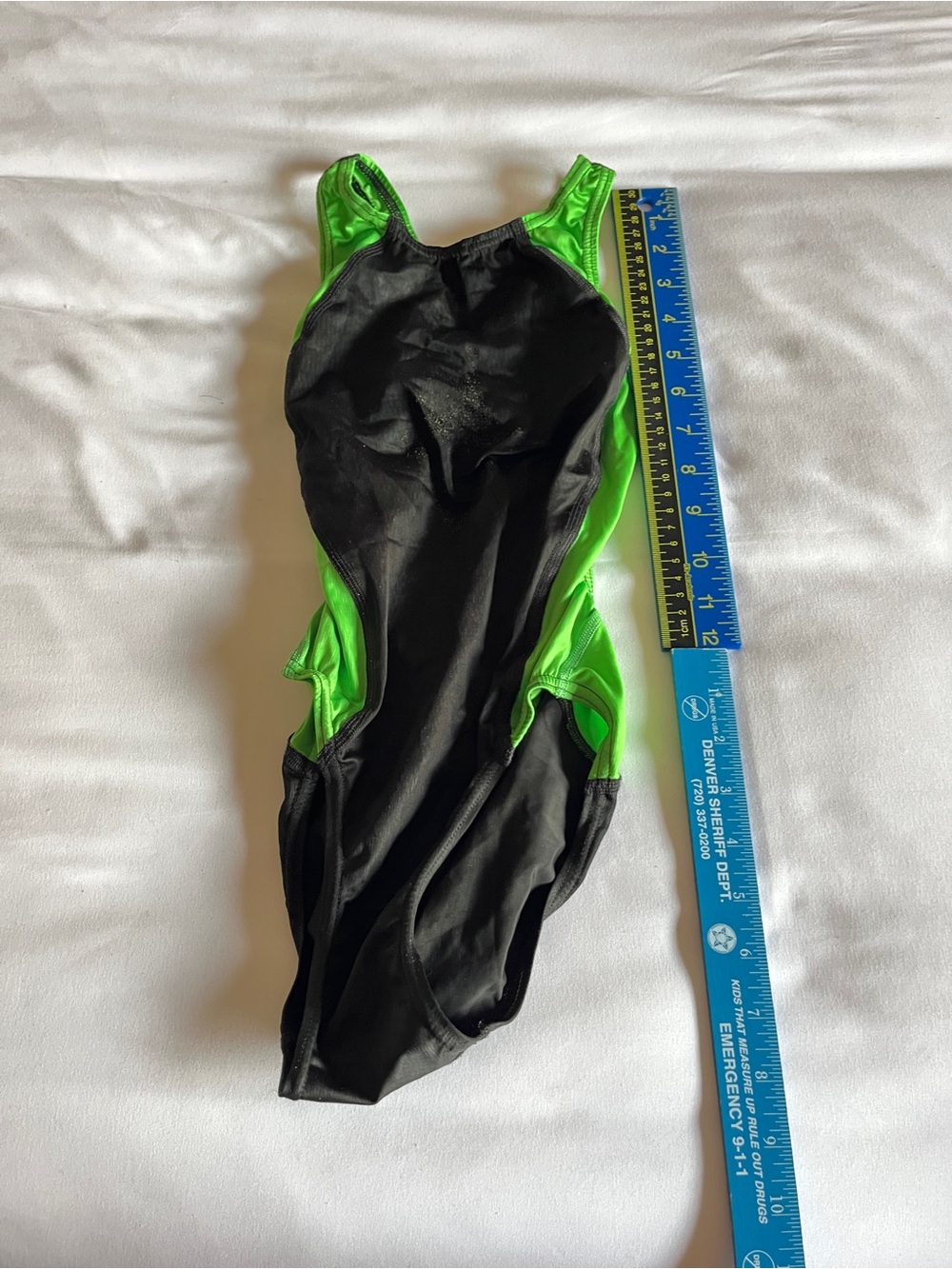 Speedo Fastskin FSII Recordbreaker Black & Lime Green Tech Suit Size 28 - Picture 8 of 14